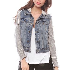 FP Denim Knit Hooded Jacket